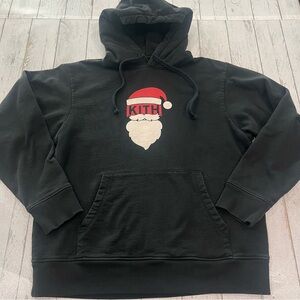 Kith Treats Santa Hoodie Sz M Black